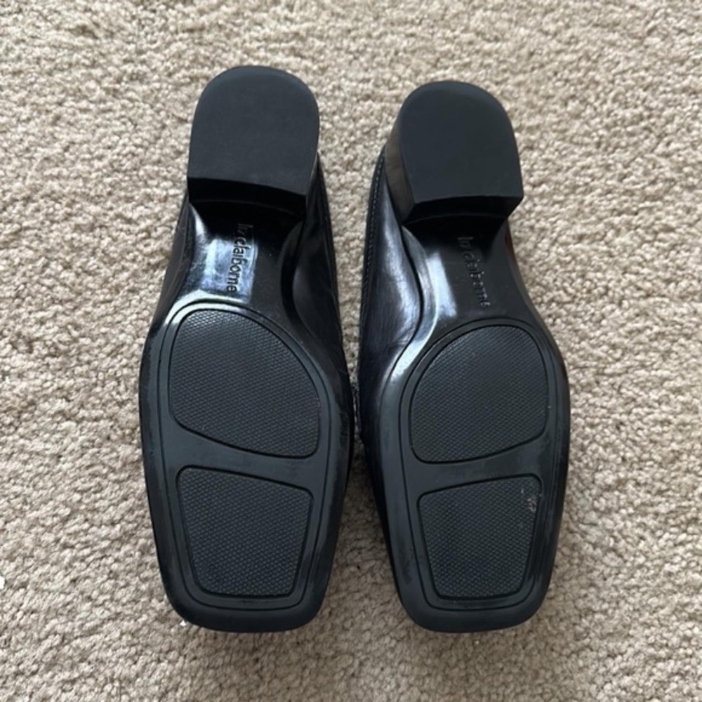 Liz Claiborne Leather Upper Black Slip On Loafers Mule Clogs - Size 8 - Picture 2 of 2